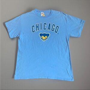 Chicago Cubs 2014 Gildan Men's Large Baseball Baby Blue Short Sleeve TShirt MLB
